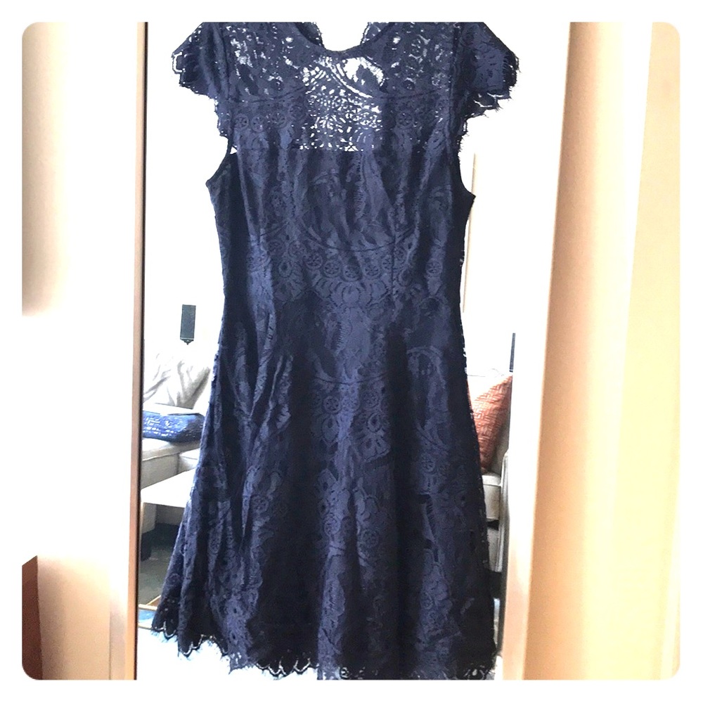 Navy lace dress